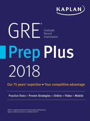 cover image of GRE Prep Plus 2018